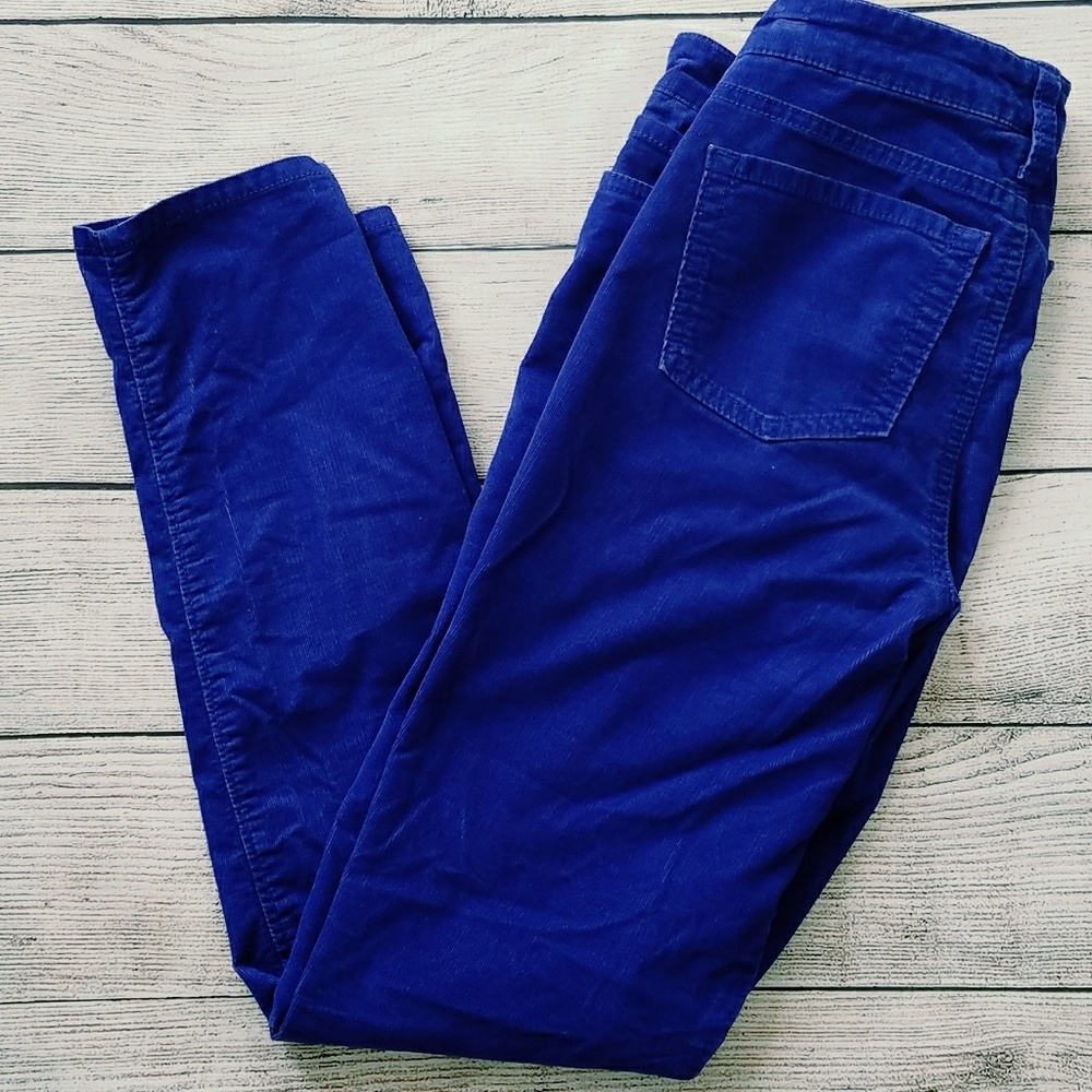GAP Factory Cobalt Blue Premium Skinny Cords Sz 0
